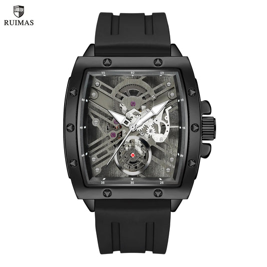 RUIMAS Luxury Fashion Men Sports Quartz Wrist Watches Waterproof Luminous Large Dial Casual Wristwatch Silicone Montre Homme
