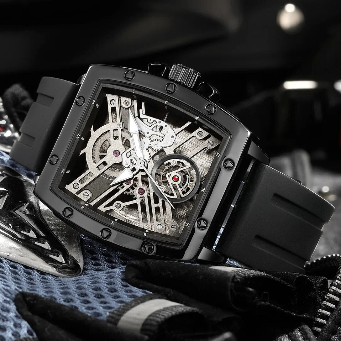 RUIMAS Luxury Fashion Men Sports Quartz Wrist Watches Waterproof Luminous Large Dial Casual Wristwatch Silicone Montre Homme