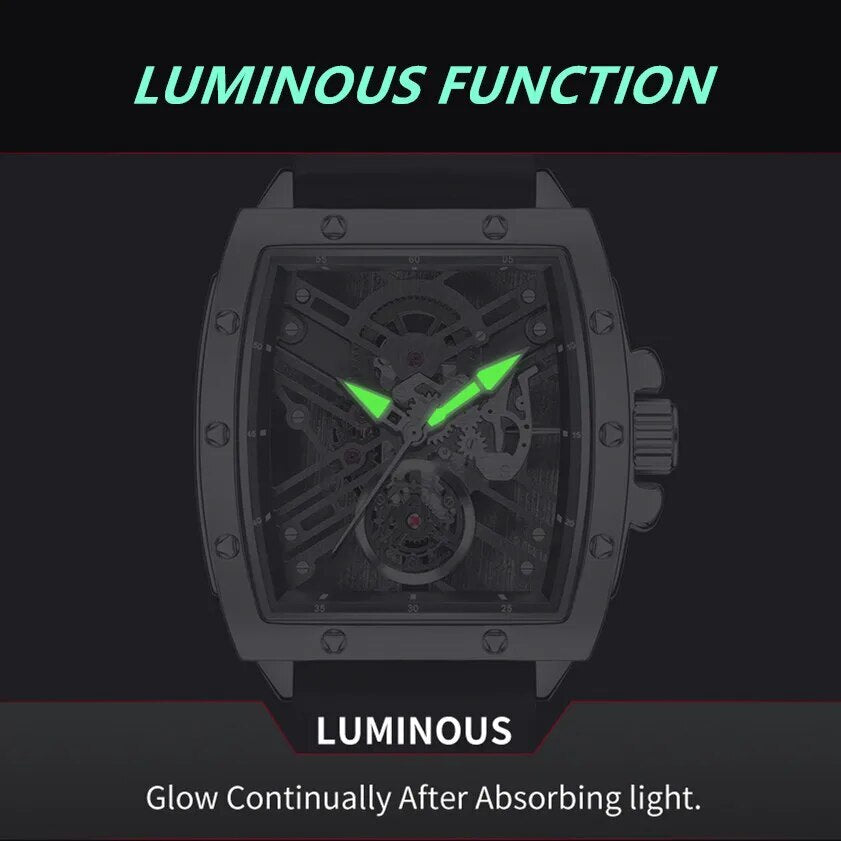RUIMAS Luxury Fashion Men Sports Quartz Wrist Watches Waterproof Luminous Large Dial Casual Wristwatch Silicone Montre Homme