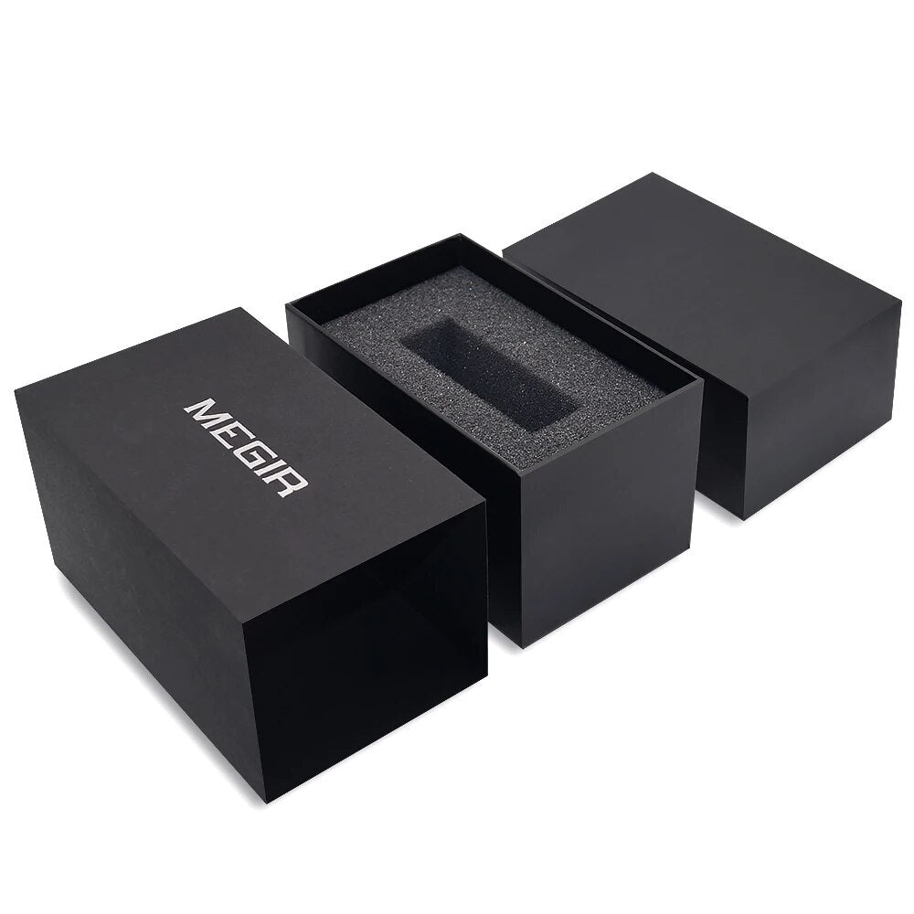 Megir Watch Box Original Fashion Sport Watches Retail Package Box Case for MEGIR Watch Accessories