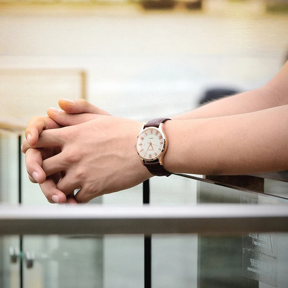 NAKZEN Brand Luxury Cool Men Quartz Watch Gentleman Retro Leather Waterproof Watches Sapphire Movement Male Dress Wristwatch