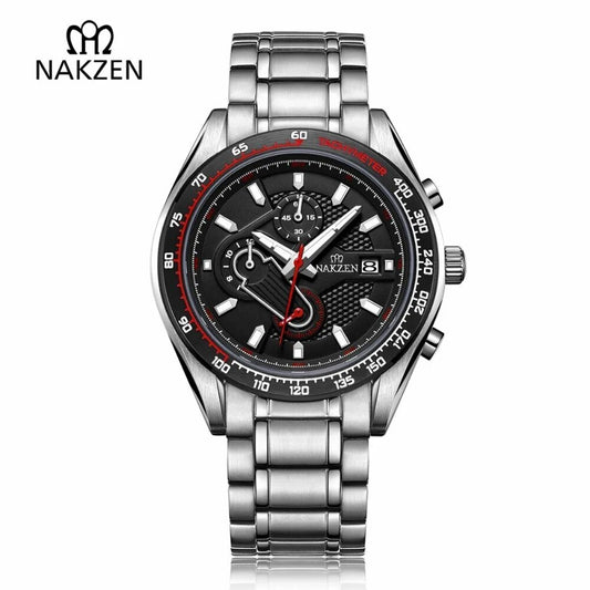 NAKZEN Man Sports Multifunction Luminous Diving Watch Men Quartz Watches Waterproof Composite Dial WristWatch Relogio Masculino