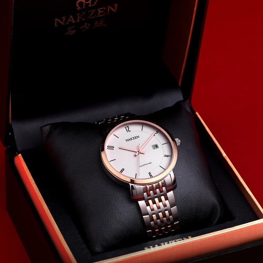 NAKZEN Luxury Brand Men's Quartz Watches Man Waterproof Sapphire Watches Male Business Classic Watch Clock relogio masculino