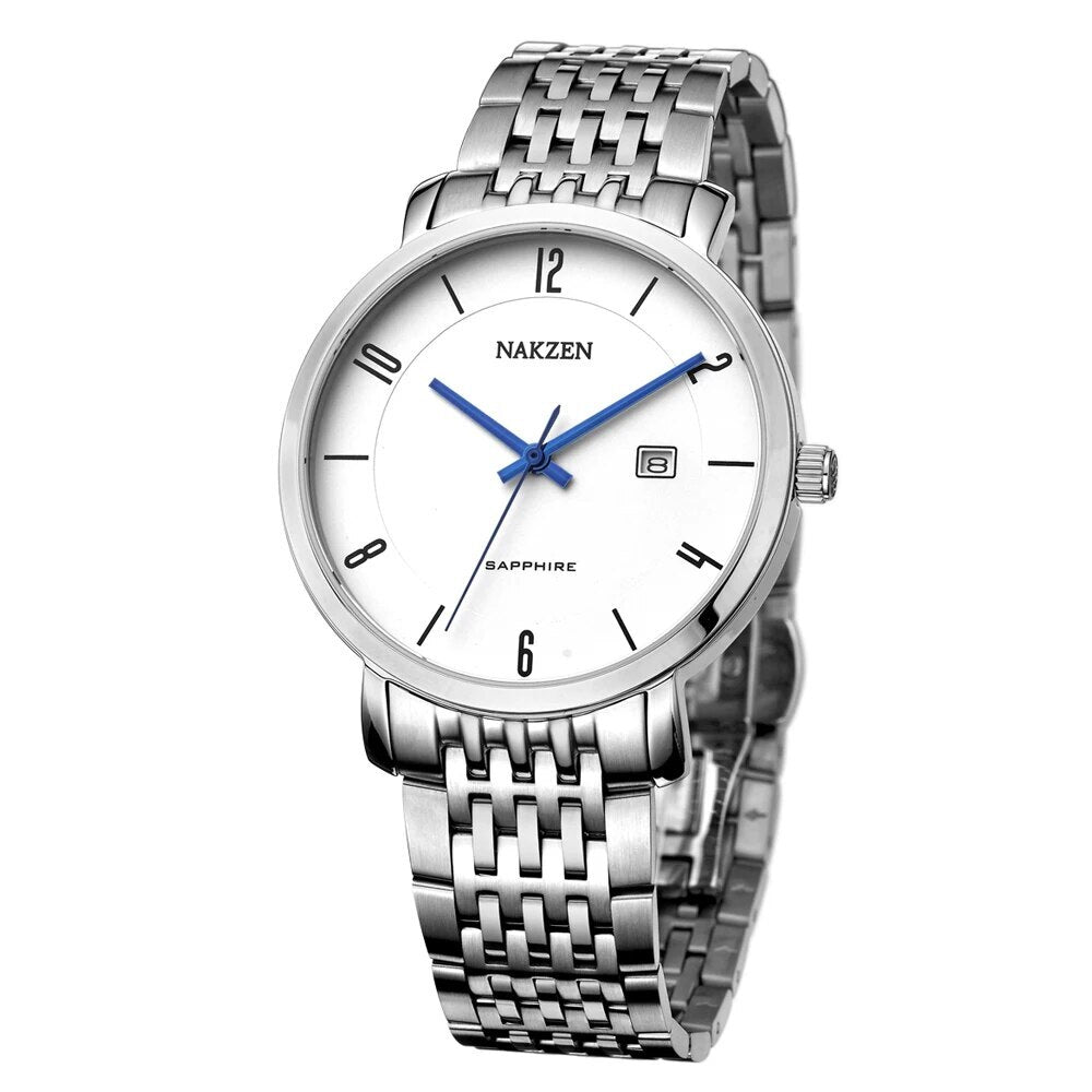 NAKZEN Luxury Brand Men's Quartz Watches Man Waterproof Sapphire Watches Male Business Classic Watch Clock relogio masculino