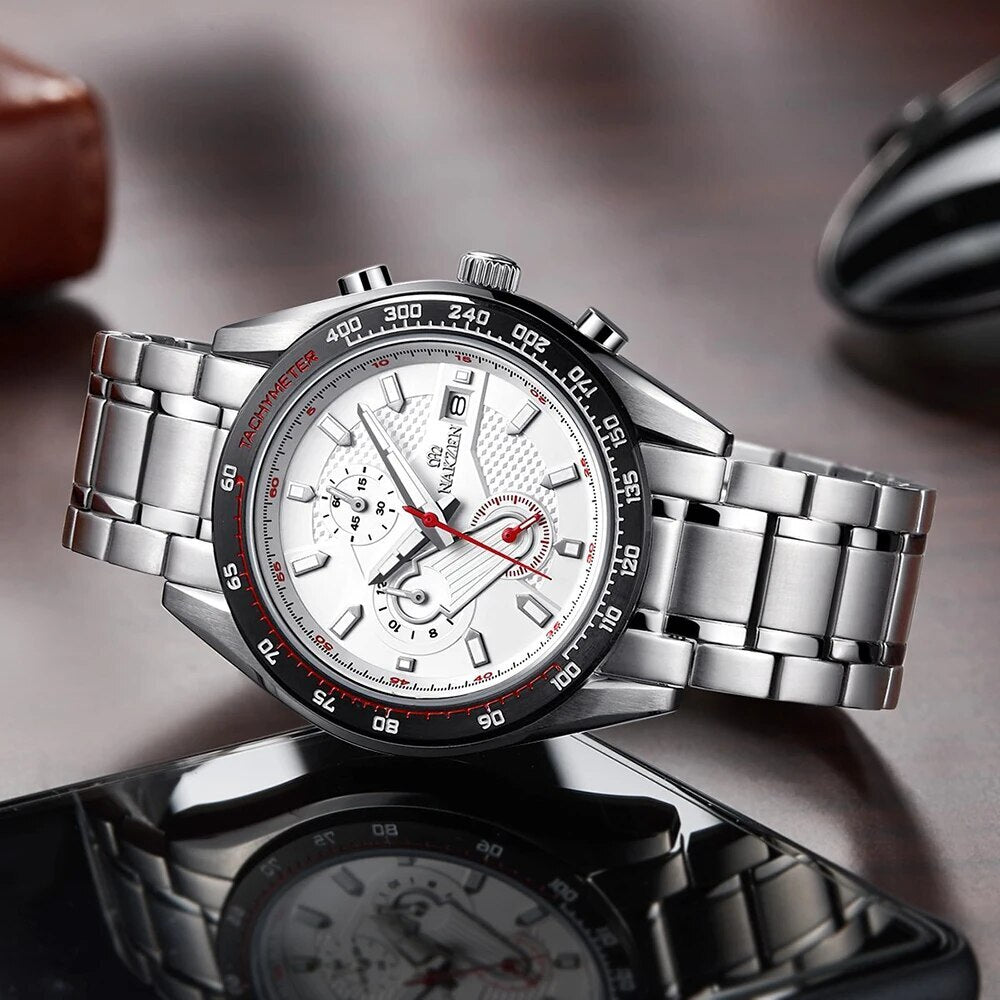 NAKZEN Man Sports Multifunction Luminous Diving Watch Men Quartz Watches Waterproof Composite Dial WristWatch Relogio Masculino
