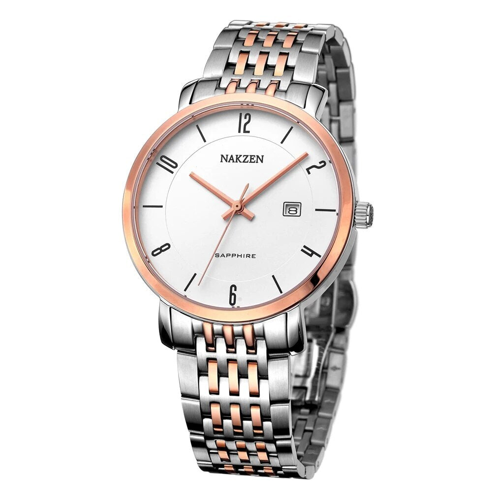 NAKZEN Luxury Brand Men's Quartz Watches Man Waterproof Sapphire Watches Male Business Classic Watch Clock relogio masculino