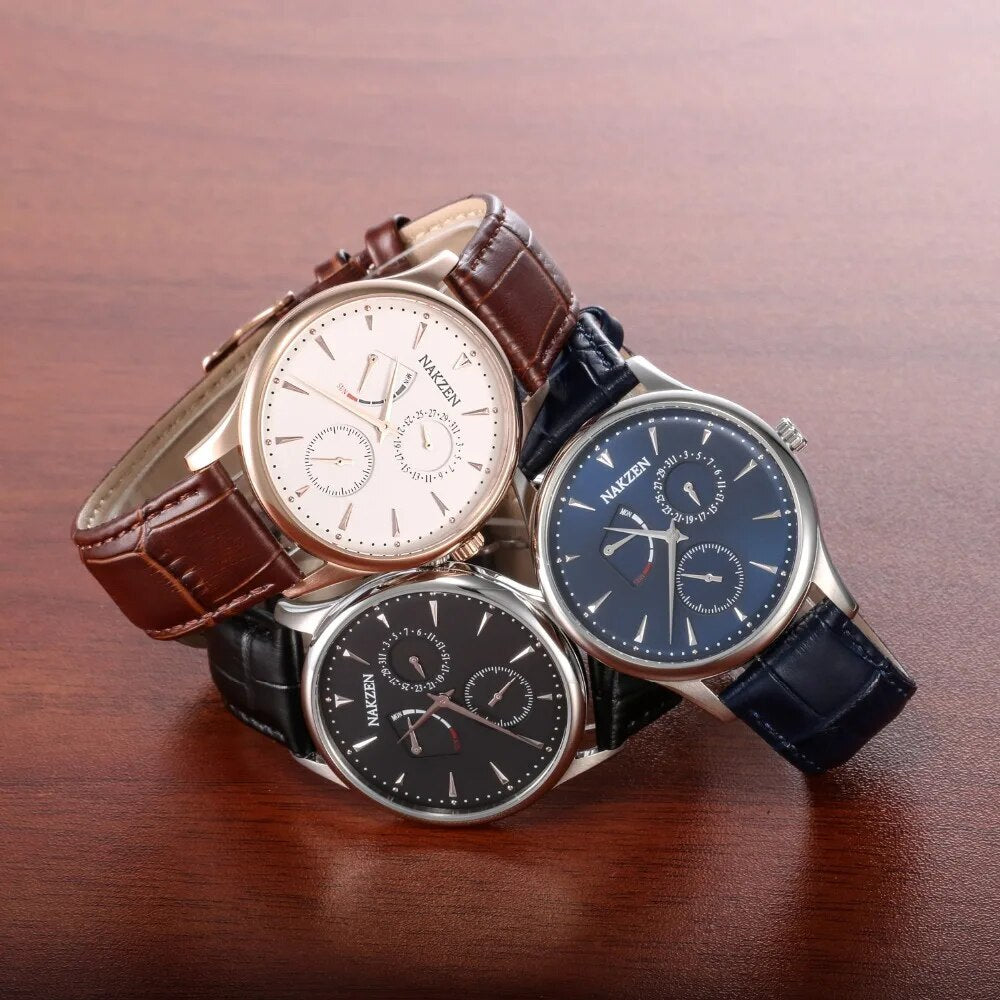 NAKZEN Watches Men Luxury Brand Quartz Watch Fashion Chronograph Sport Reloj Hombre Clock Male hour relogio Masculino