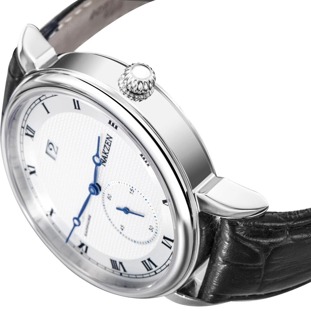 NAKZEN Classic Men Watch Top Brand Luxury Function Date Leather Sport Watches Male Business Quartz WristWatch Relogio Masculino