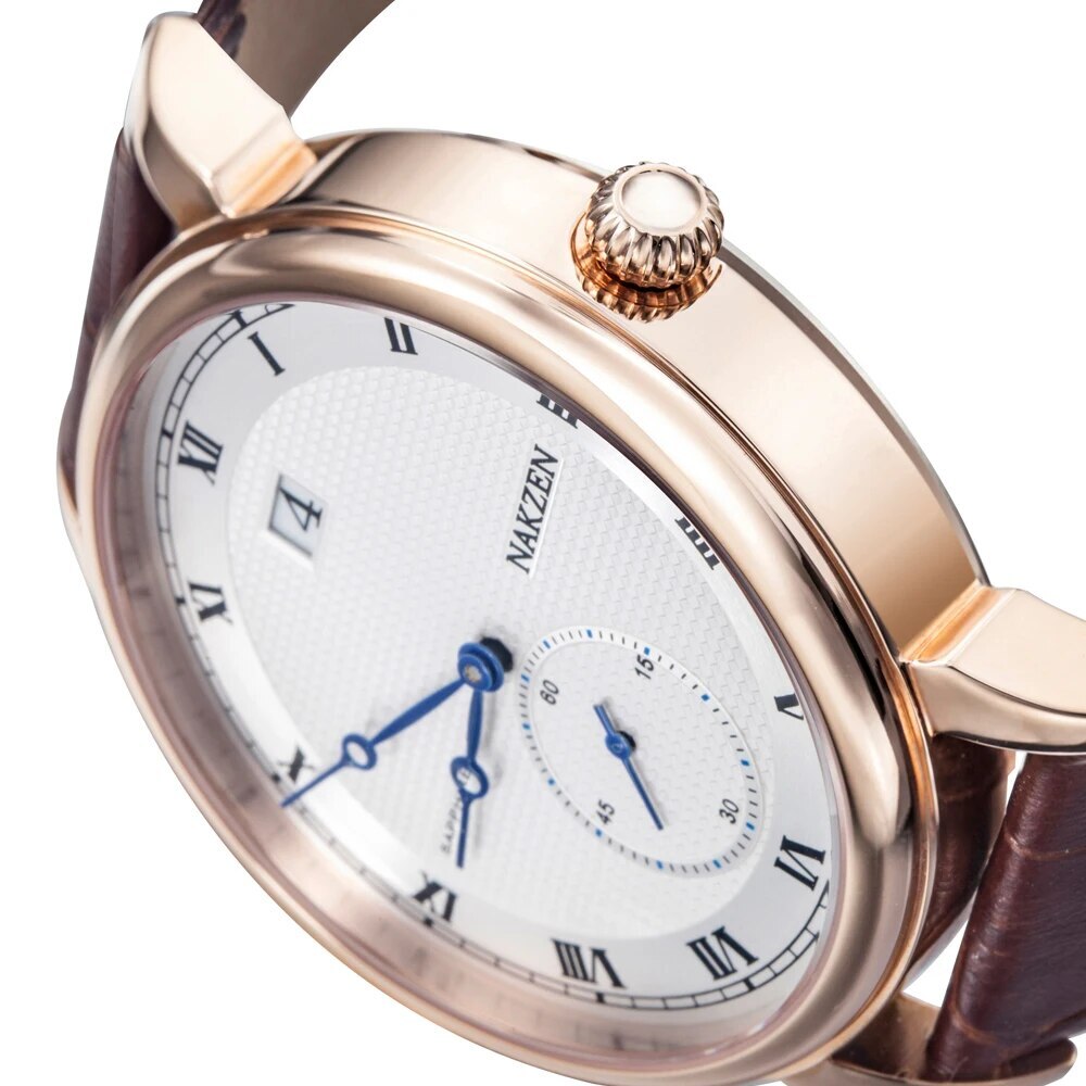 NAKZEN Classic Men Watch Top Brand Luxury Function Date Leather Sport Watches Male Business Quartz WristWatch Relogio Masculino