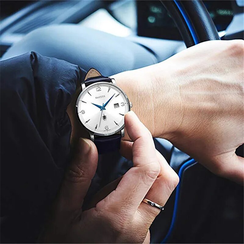 NAKZEN New Fashion Mens Watches Stainless Steel Top Brand Date Clock Waterproof Luxury Sports Quartz Watch Men Relogio Masculino