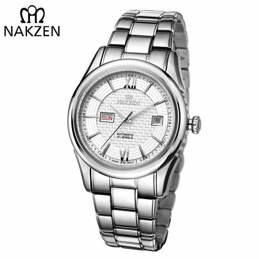 NAKZEN Men Automatic Mechanical Miyota 8205 Movement Watch Sapphire Calendar Wristwatch Man 10Bar waterproof Relogios masculinos