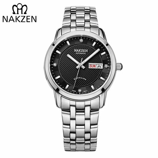NAKZEN Men Watch MIYOTA 8205 Automatic Mechanical Watches Role Date Sapphire Glass 50M Waterproof Clock Male Relogio Masculino