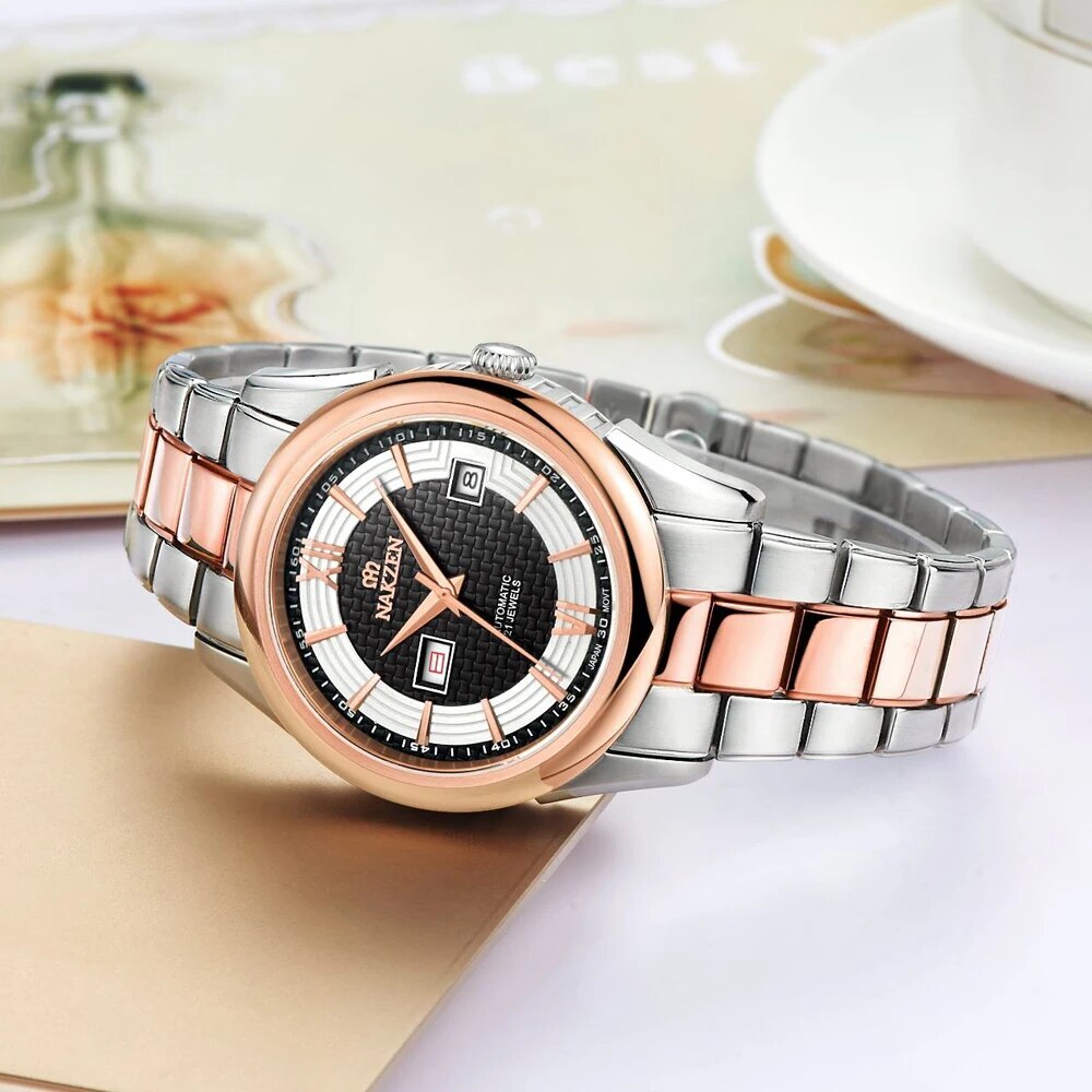 NAKZEN Men Automatic Mechanical Miyota 8205 Movement Watch Sapphire Calendar Wristwatch Man 10Bar waterproof Relogios masculinos