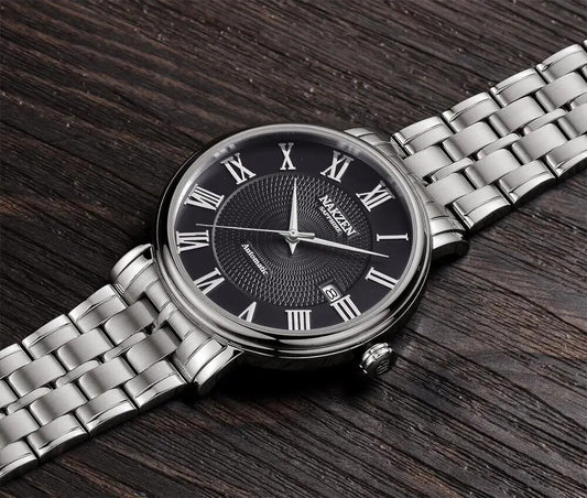 NAKZEN Men Classic Automatic Mechanical Watches Brand Luxury Man Stainless Steel Wristwatch Clock Relogio Masculino Miyota 9015