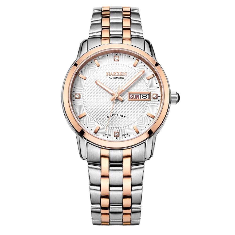 NAKZEN Men Watch MIYOTA 8205 Automatic Mechanical Watches Role Date Sapphire Glass 50M Waterproof Clock Male Relogio Masculino