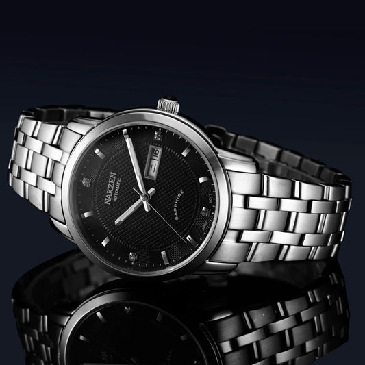 NAKZEN Men Watch MIYOTA 8205 Automatic Mechanical Watches Role Date Sapphire Glass 50M Waterproof Clock Male Relogio Masculino