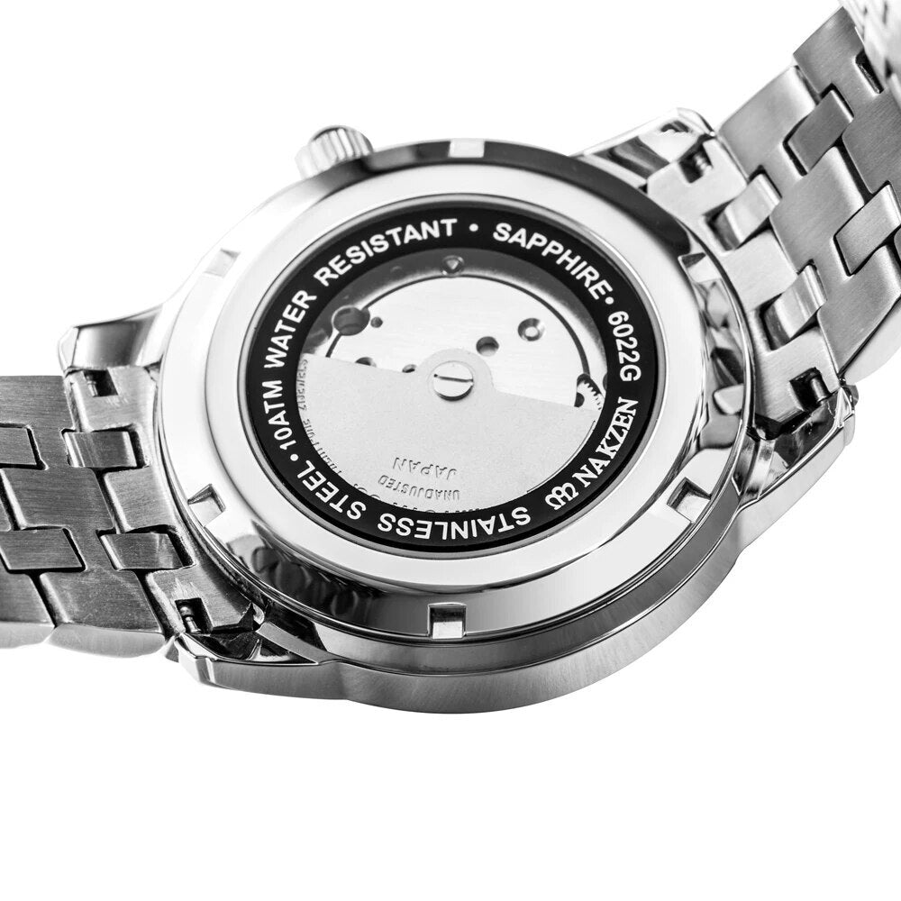NAKZEN Men Watch MIYOTA 8205 Automatic Mechanical Watches Role Date Sapphire Glass 50M Waterproof Clock Male Relogio Masculino