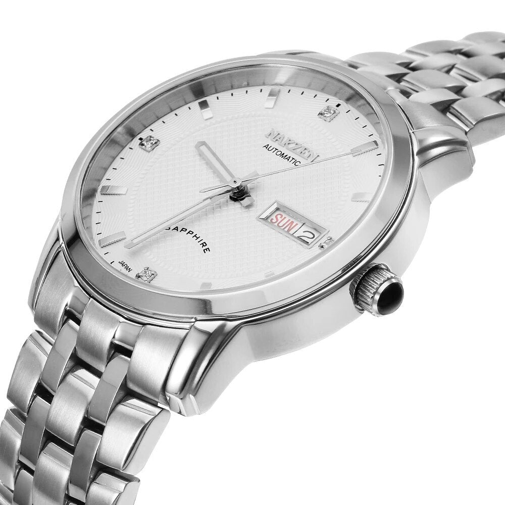 NAKZEN Men Watch MIYOTA 8205 Automatic Mechanical Watches Role Date Sapphire Glass 50M Waterproof Clock Male Relogio Masculino