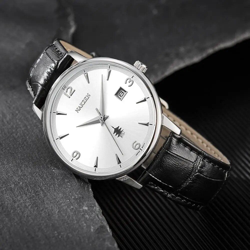 Men Watches Ontwerp Luxe Mannen Quartz Horloge Rvs Gmt Horloge Top Merk Echt leer Waterproof Dress Watch Horloges Reloj Homber