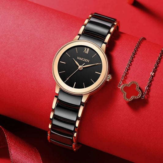Ladies Quartz Watch Luxury Diamond Wristwatch Life Waterproof  Stainless Steel  Clock Gifts for Women White Watches Casual Relo