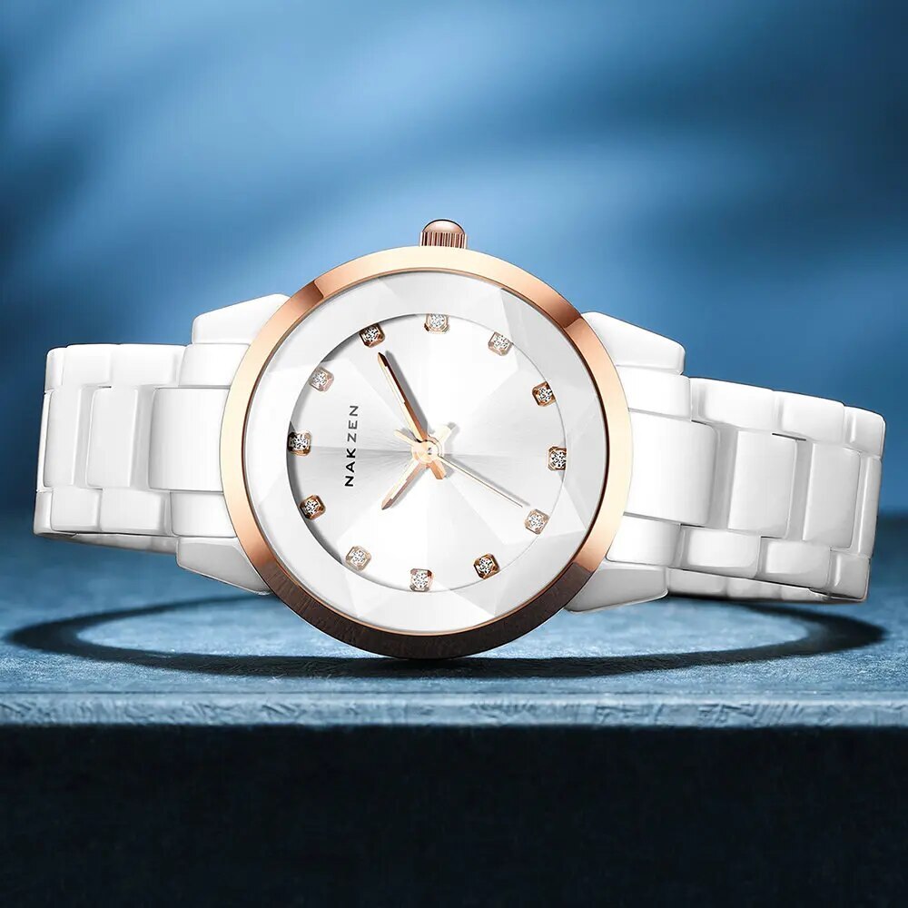 NAKZEN Women Watches Reloj Mujer Fashion Casual Ladies Bracelet Colorful Ceramic Watch Top Brand Luxury Dress Female Clock