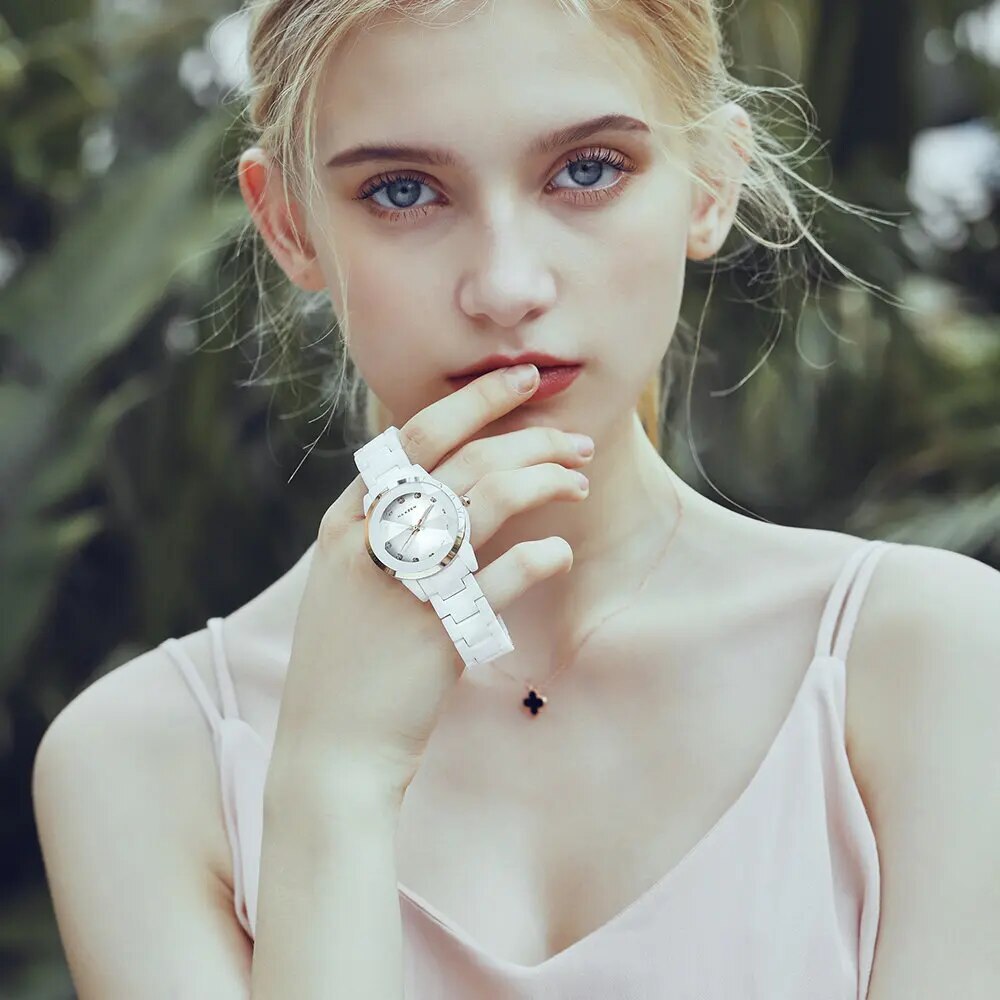NAKZEN Women Watches Reloj Mujer Fashion Casual Ladies Bracelet Colorful Ceramic Watch Top Brand Luxury Dress Female Clock