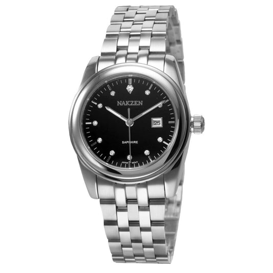 NAKZEN Womens Gold Luxury Quartz Diamond Watch Calendar Display Women Full Steel Wrist Watch Female Clock relogio masculino