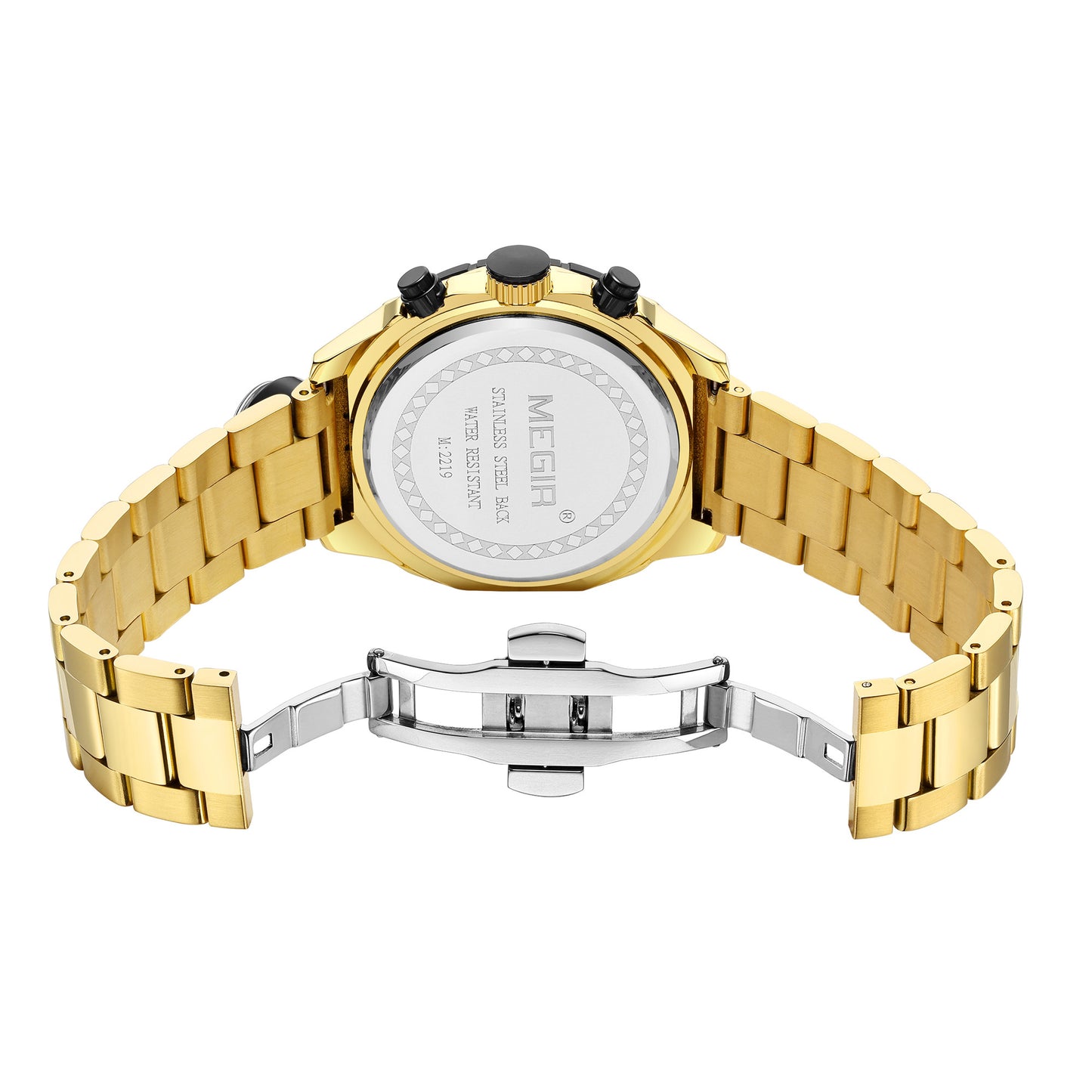 MEGIR Watch Top Brand Luxury Business Quartz Watches Chronograph Stainless Steel Calendar Luminous Clock WristWatch Montre Homme