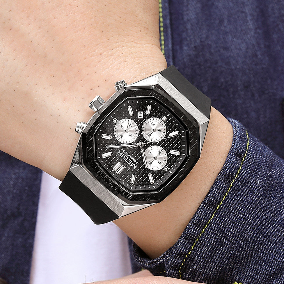MEGIR Fashion Sport Military Watches for Men Top Luxury Quartz Wristwatch Silicone Strap Waterproof Date Clock Reloj Hombre 2215