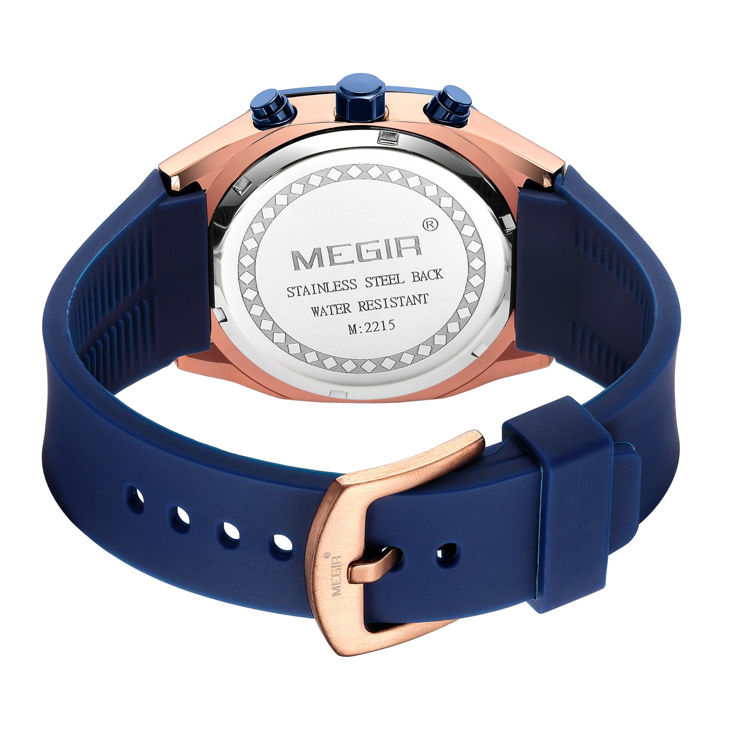 MEGIR Fashion Sport Military Watches for Men Top Luxury Quartz Wristwatch Silicone Strap Waterproof Date Clock Reloj Hombre 2215