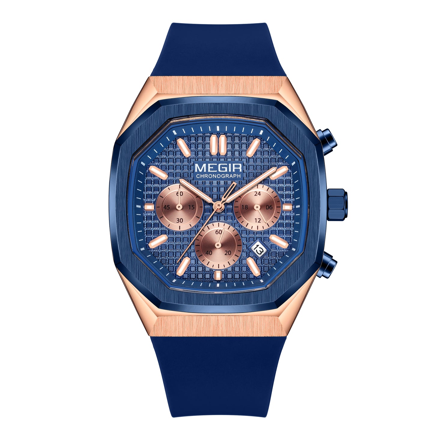 MEGIR Fashion Sport Military Watches for Men Top Luxury Quartz Wristwatch Silicone Strap Waterproof Date Clock Reloj Hombre 2215