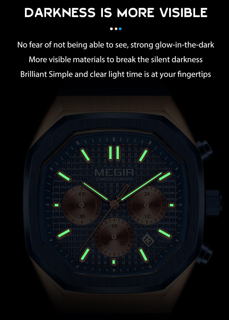 MEGIR Fashion Sport Military Watches for Men Top Luxury Quartz Wristwatch Silicone Strap Waterproof Date Clock Reloj Hombre 2215