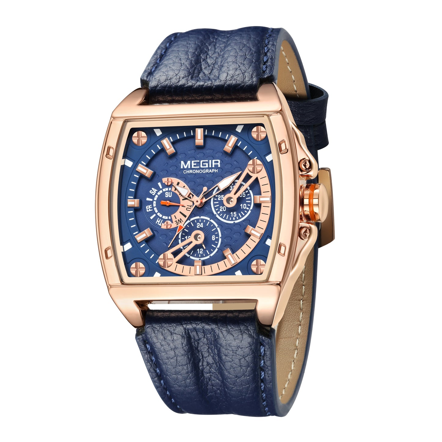 MEGIR Fashion Mens Watches Brand Luxury Waterproof Military WristWatch Leather Sport Quartz Date Weeds Clock Reloj Hombre