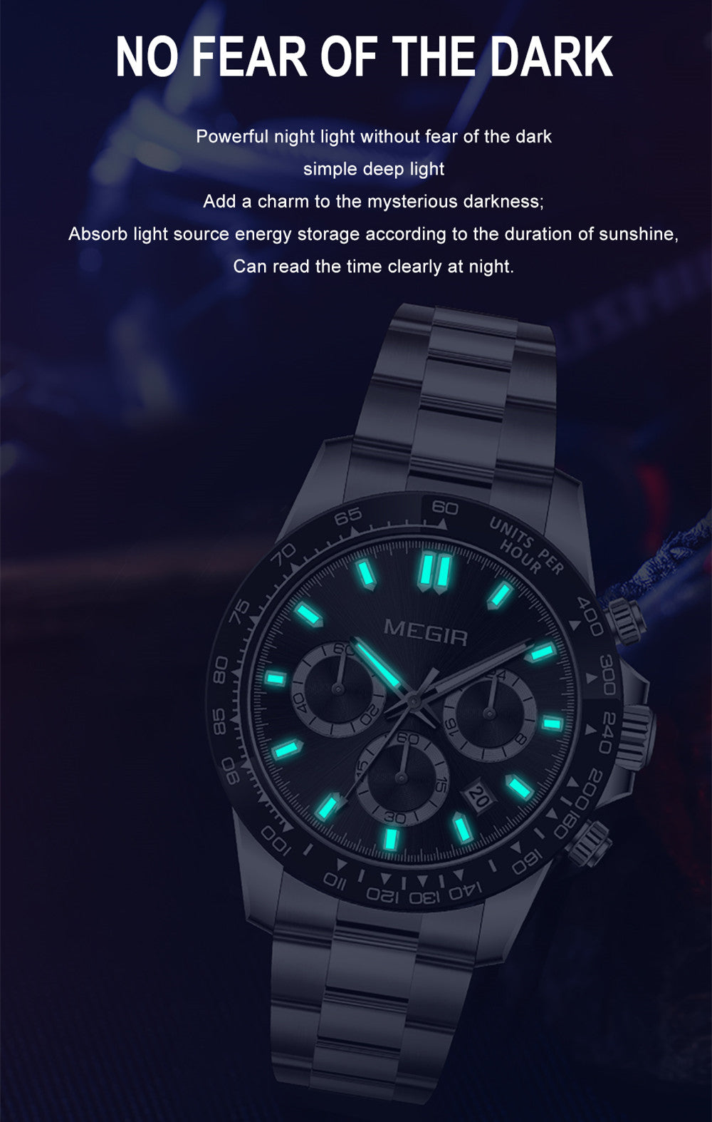 MEGIR Fashion Men Business Watches Stainless Steel Quartz Watch Top Brand Luxury Casual Wristwatch Waterproof Clock Reloj Hombre