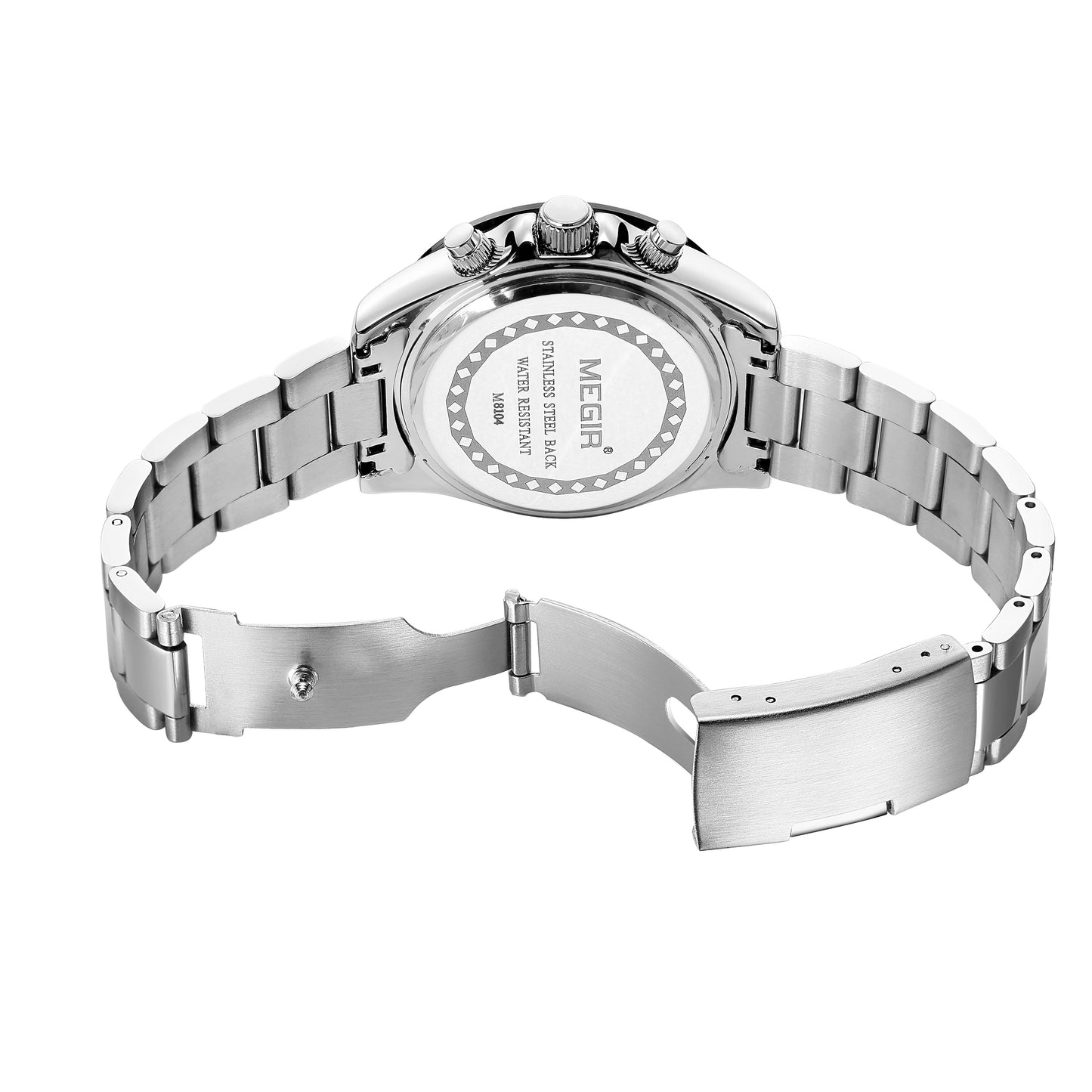 MEGIR Fashion Men Business Watches Stainless Steel Quartz Watch Top Brand Luxury Casual Wristwatch Waterproof Clock Reloj Hombre