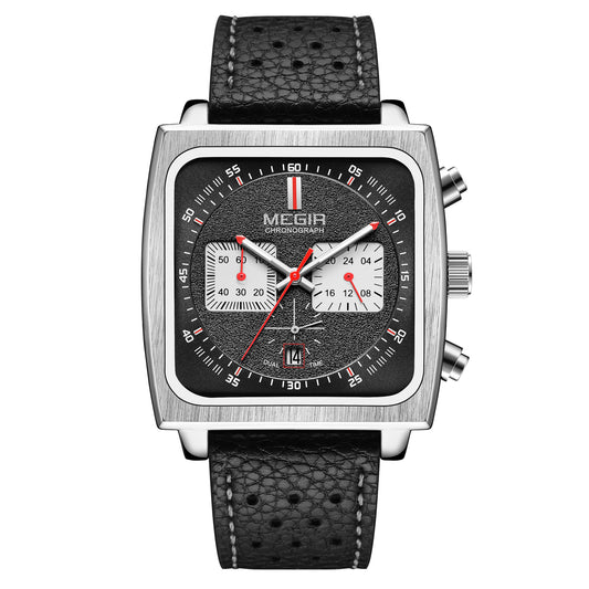 MEGIR Reloj Hombre Original Luxury Business Watch for Men Steel Band Quartz Wristwatch Chronograph Clock 2182