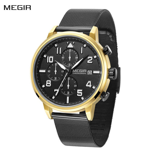 MEGIR Luxury Watches for Mens Casual Business Quartz Wrist Watch Calendar Date Man Clock Chronograph Relogio Masculino 2157
