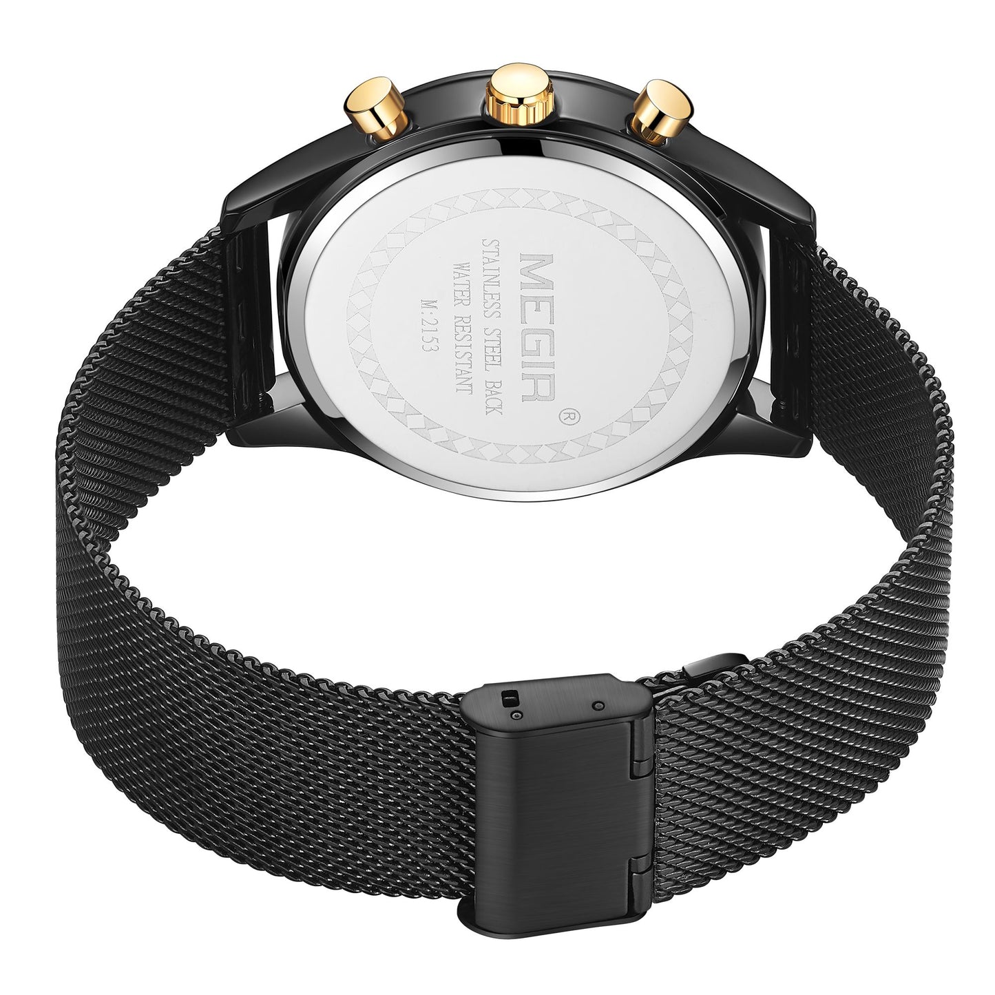MEGIR Fashion Watch for Men Top Luxury Big Dial Business Quartz Watches Waterproof Steel Wrist Watch Clock Relogio Masculino