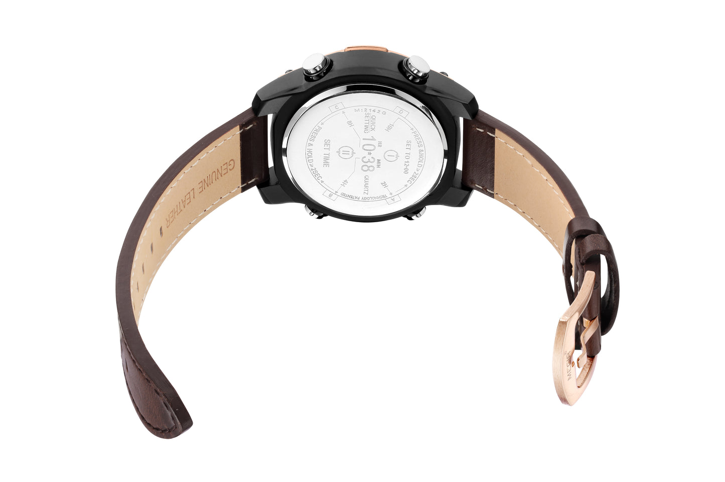 MEGIR Men's Watch Roller Business Casual Wristwatch Leather Fashion Sports Quartz Watch Chronograph Waterproof Male Clock 2142