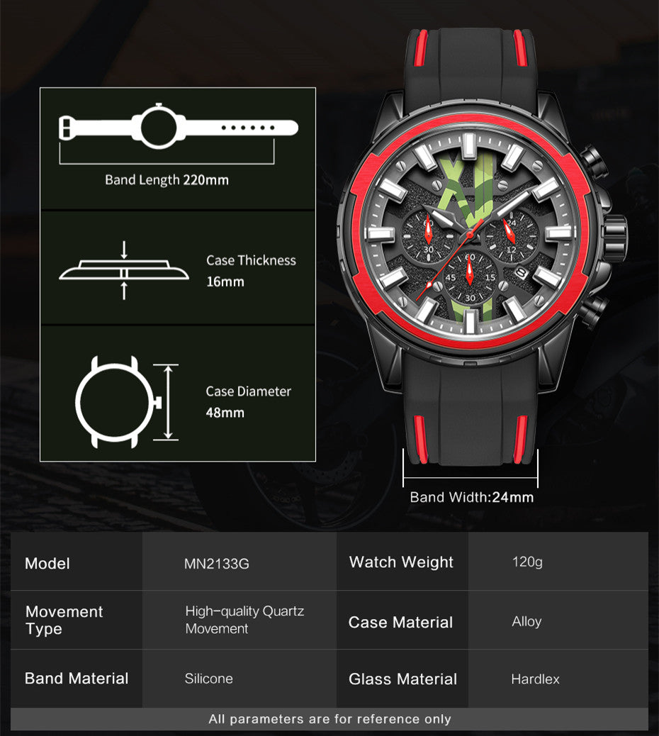 MEGIR New Sport Watch for Luxury Silicone Quartz Casual Wristwatch Waterproof Military Wrist Watch Man Clock Reloj Hombre 2133