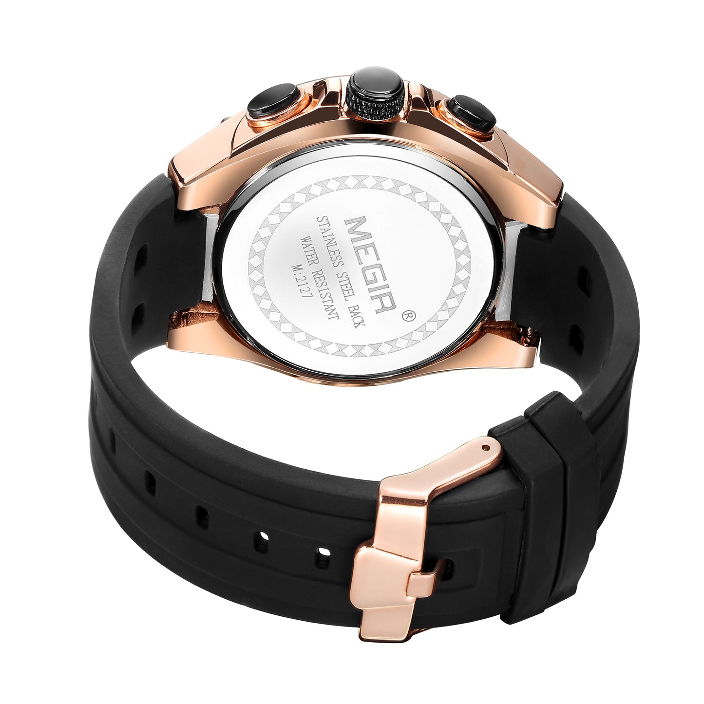 MEGIR Fashion Sports Military Watches for Mens Top Brand Luxury Military Wristwatch Silicone Waterproof Clock Relogio Masculino