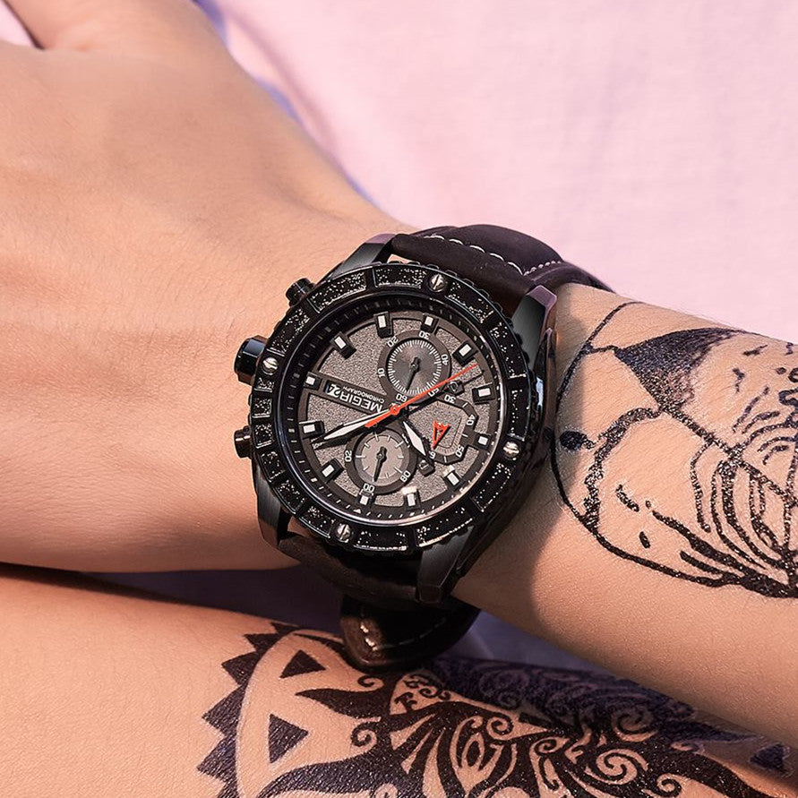 MEGIR Watches Luxury Sport Military Watch for Mens Fashion Casual Quartz Wristwatch Luminous Clock Man Chronograph Reloj Hombre