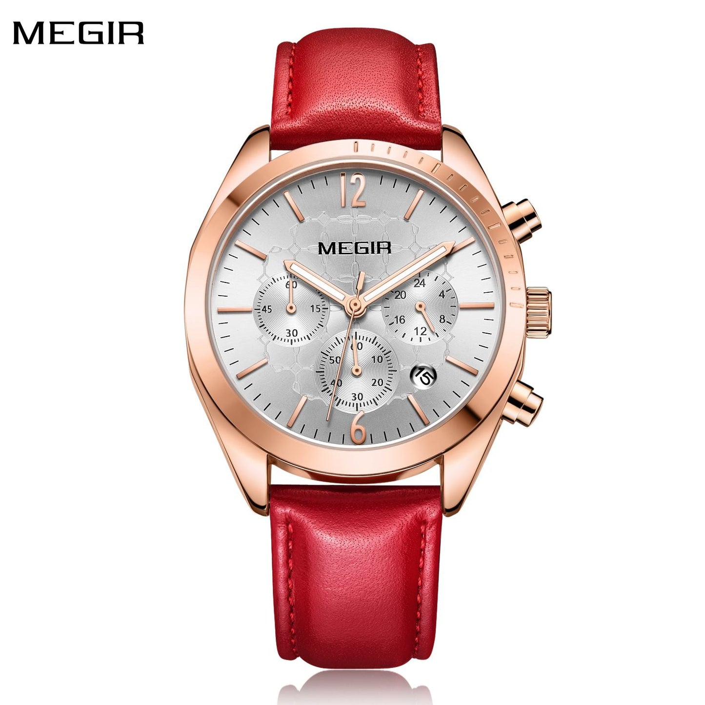 MEGIR Fashion Women Watches Luxury Ladies Casual Wristwatches Leather Female Quartz Bussiness Watch Dress Clock Relogio Feminino