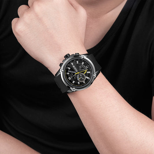 MEGIR Reloj Hombre Original Luxury Chronograph Men Sport Silicone Date Quartz Watches Waterproof Wristwatch Relogio Masculino