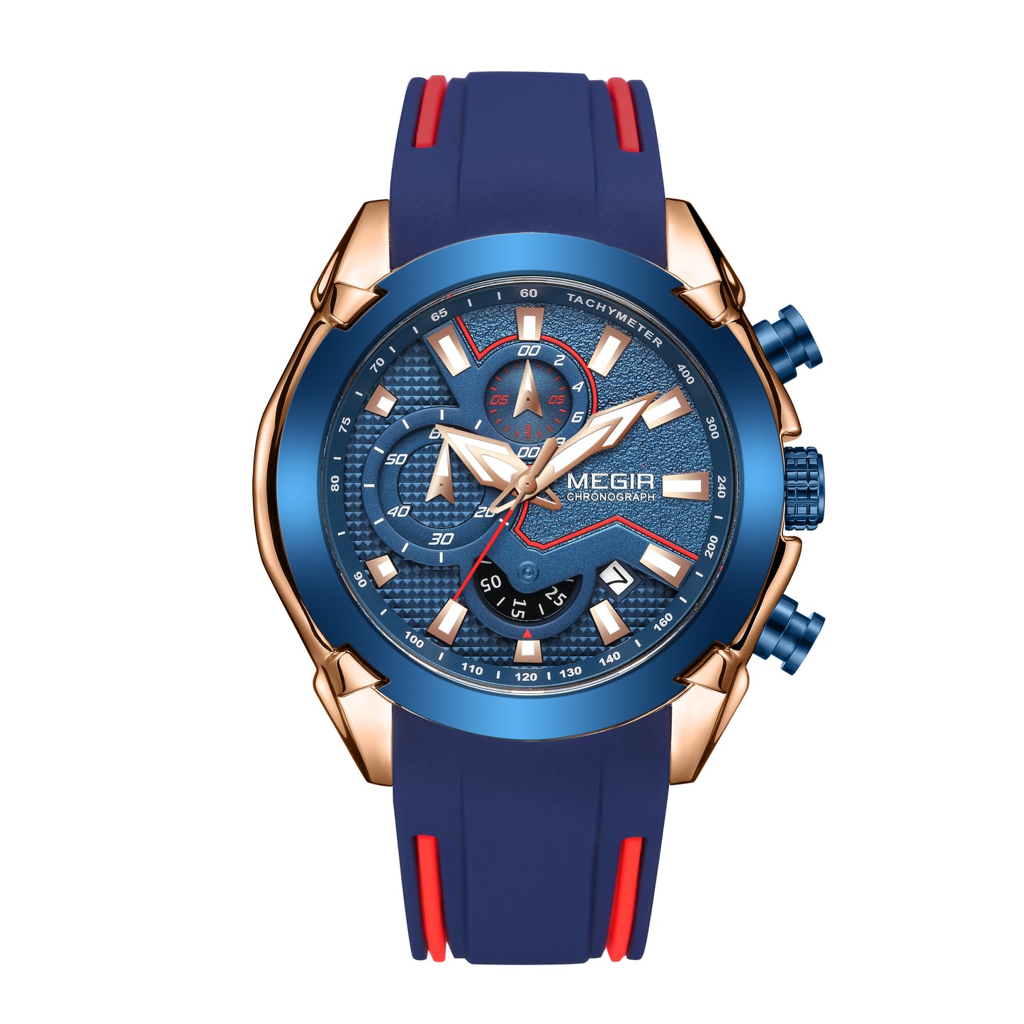 MEGIR Fashion Men's Watches Silicone Military Sport Watch Waterproof Date Chronograph Clock Wrist Watch Relogio Masculino 2065