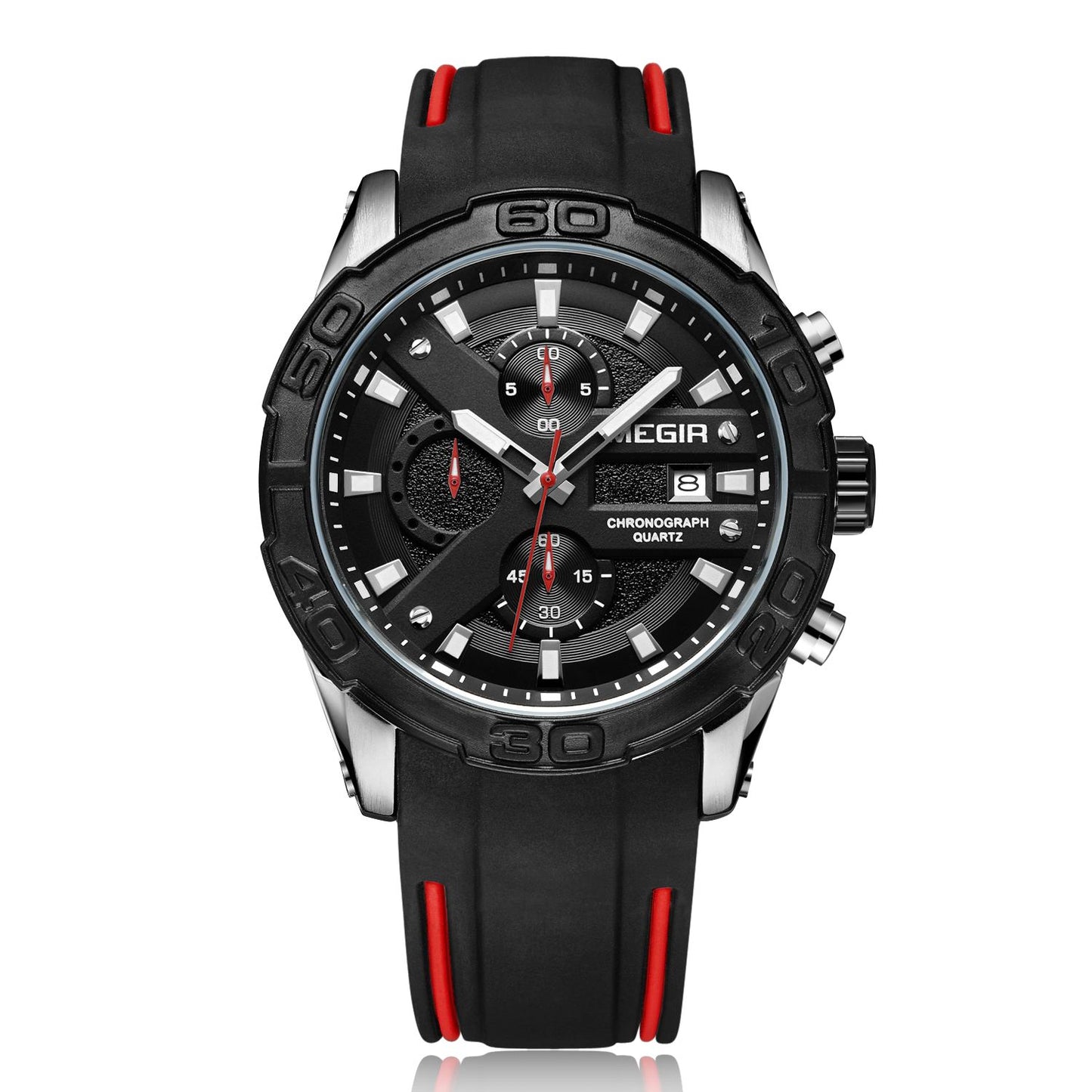 MEGIR Fashion Sport Watches for Men Top Brand Military Quartz Wristwatch Calendar Male Clock Chronograph Montre Homme 2055