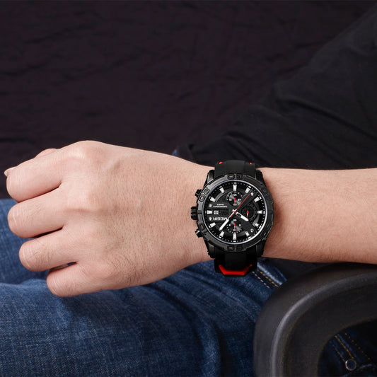 MEGIR Fashion Sport Watches for Men Top Brand Military Quartz Wristwatch Calendar Male Clock Chronograph Montre Homme 2055