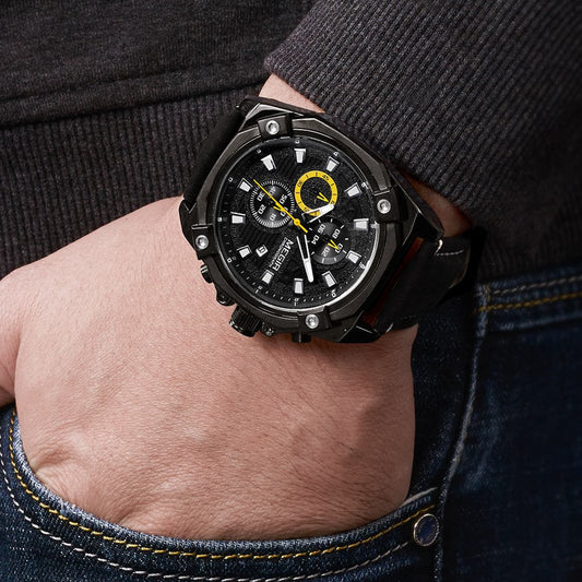 MEGIR Men's Quartz Watches Top Brand Luxury Military Sports Watch Chronograph Fashion Man Clock Wristwatch montre homme 2054