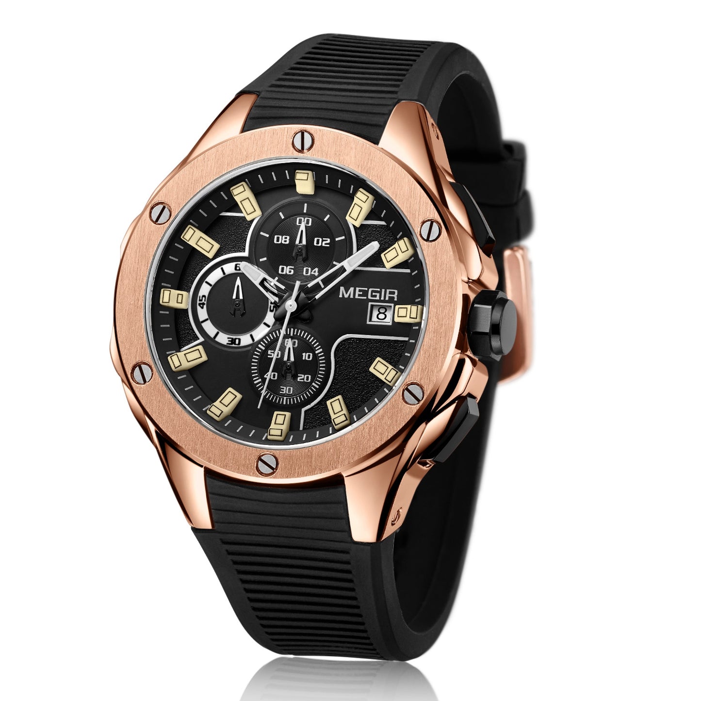 MEGIR Men Sport Military Watch Luxury Luminous Chronograph Quartz Watches Clock Calendar Waterproof Wristwatch Relogio Masculino