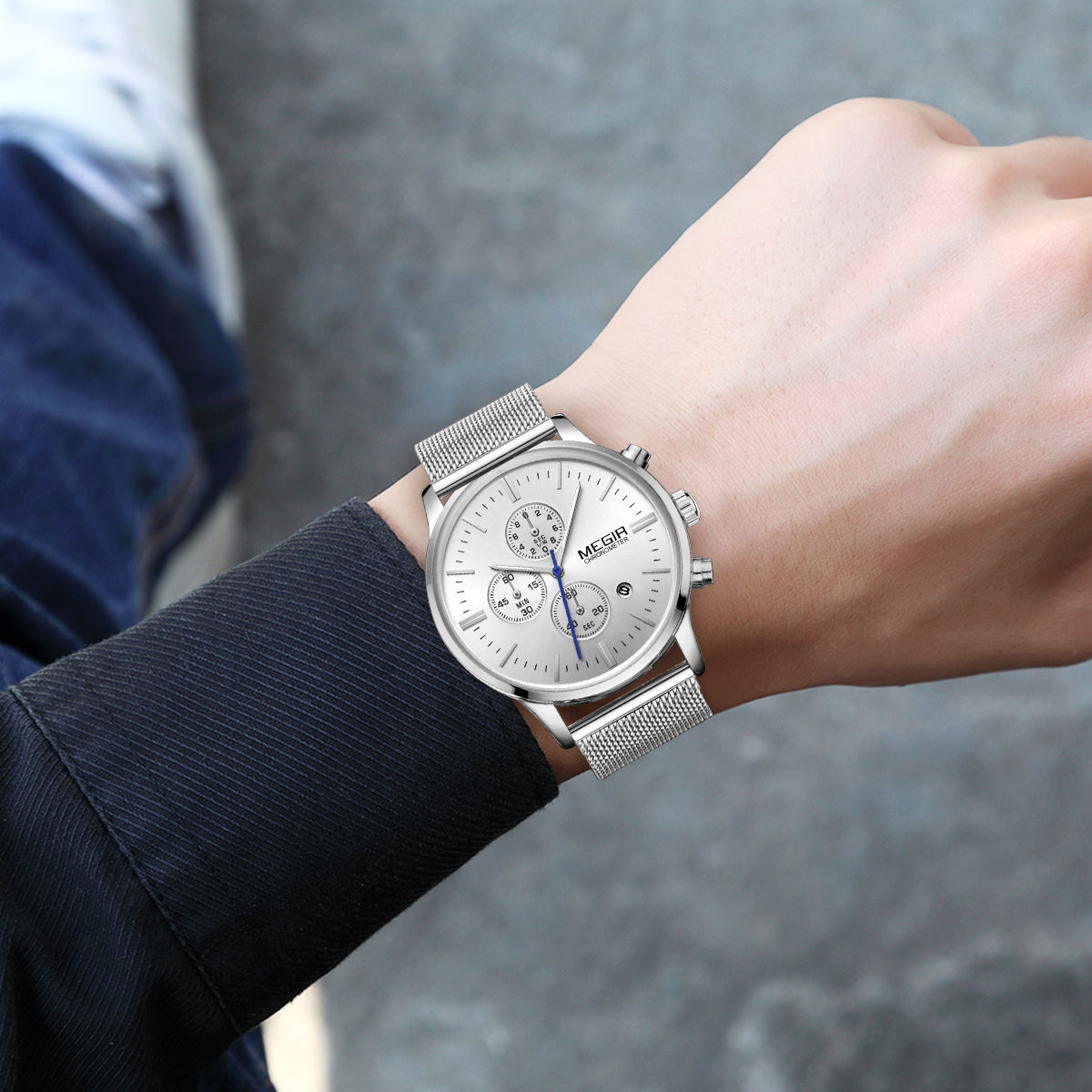 MEGIR Men's Quartz Watch Top Brand Luxury Wristwatch Waterproof Business Clock Date Wrist Watch Chronograph reloj hombre 2011